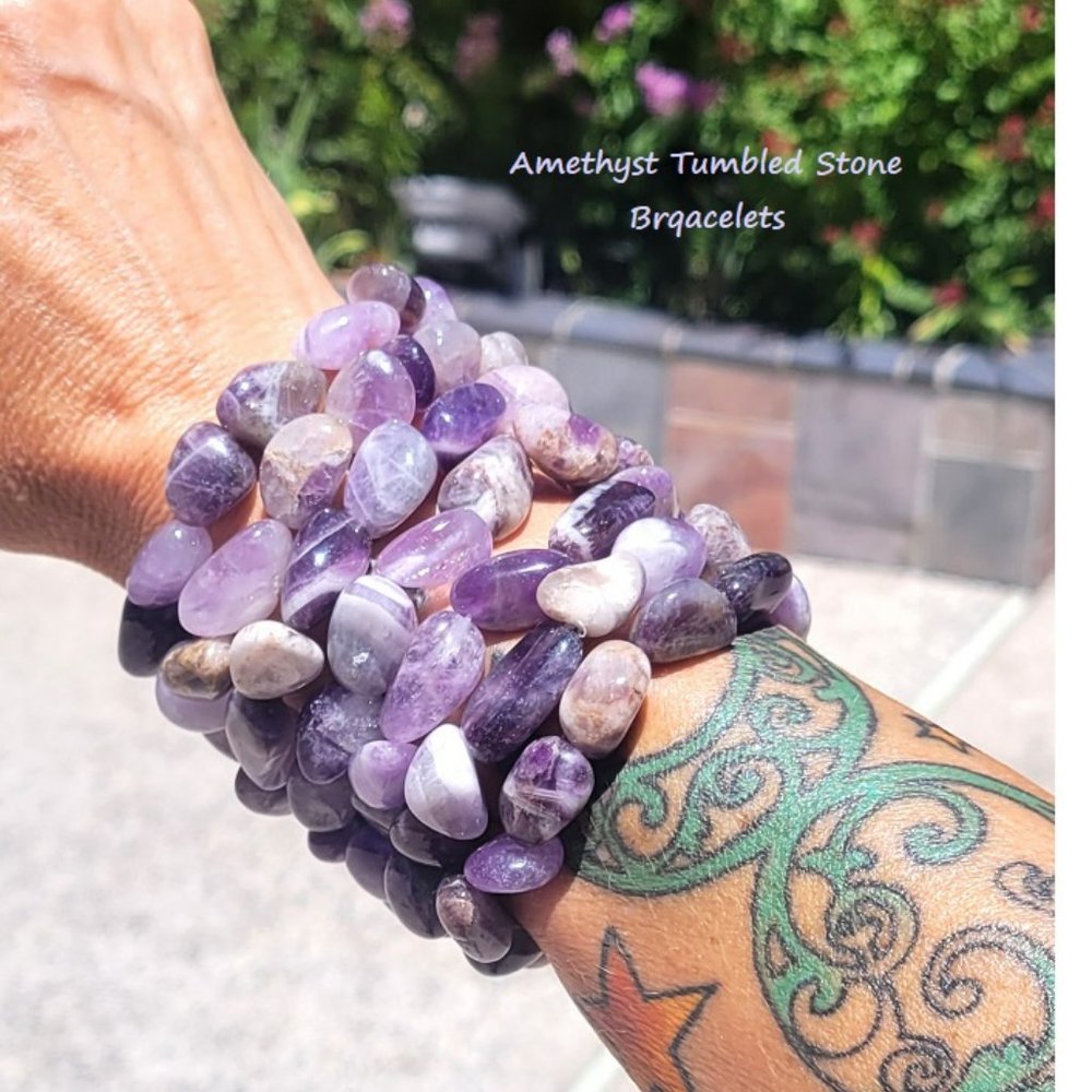 Amethyst Crystal Tumbled Bracelet